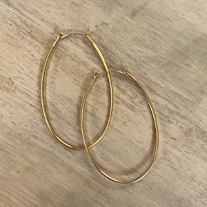 Nashelle Barrel Hoop Earrings Gold